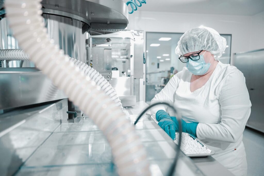 Valphira production employee at the line